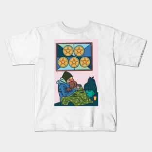 Five of Pentacles Kids T-Shirt